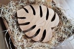 Drewniany liść Monstera