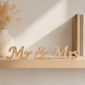 Napis stojący Mr & Mrs