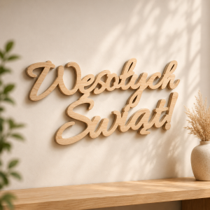 Napis Wesołych świąt
