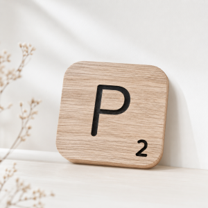Scrabble dąb czarny grawer