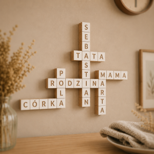 Dekoracja ścienna - krzyżówka